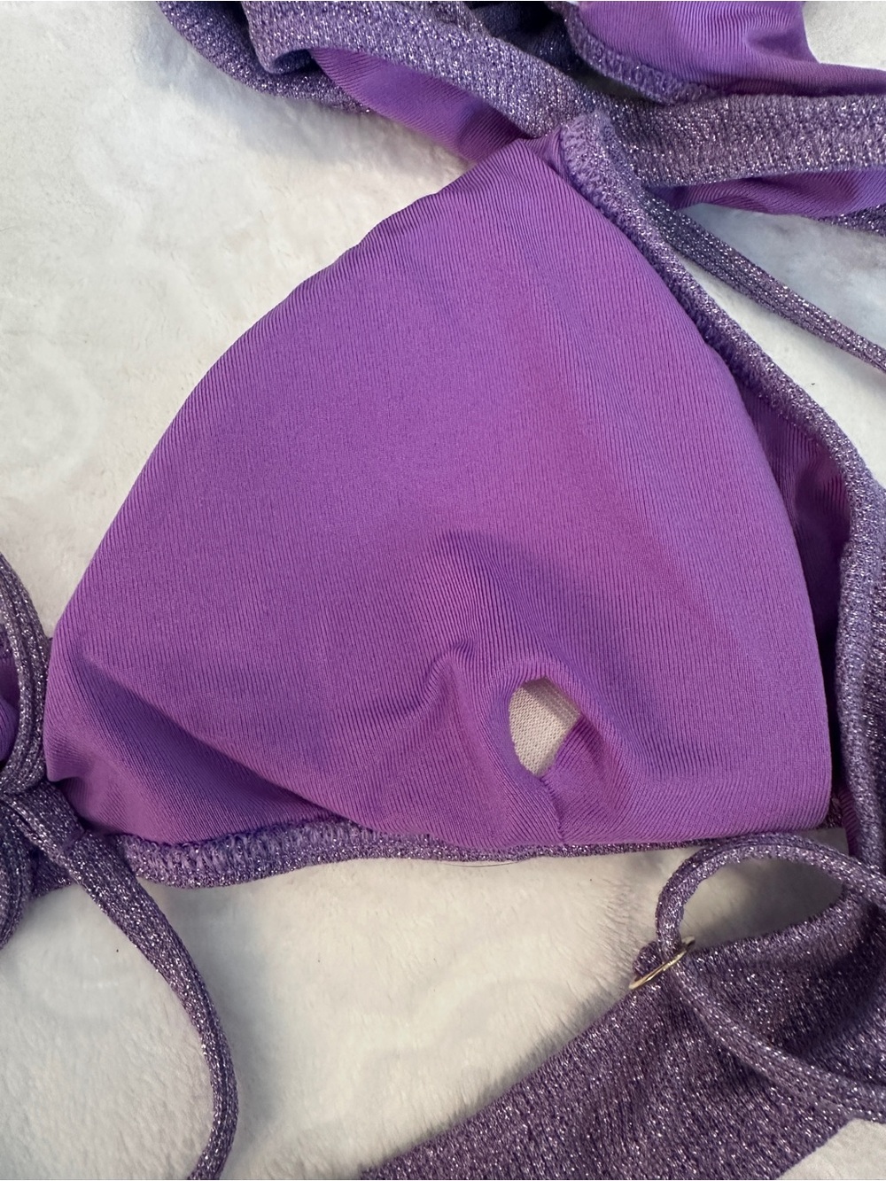 4GIVENESS Glittery Purple Bikini Set Size M - Picture 4 of 6